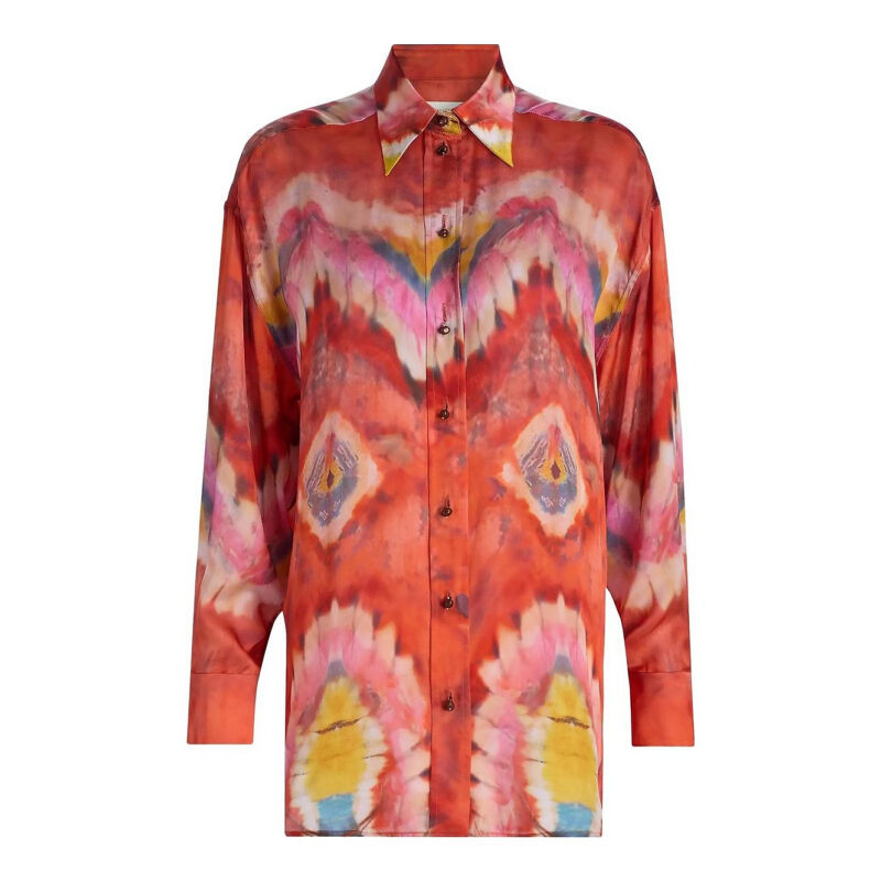 ZIMMERMANN - Alchemy Tie-Dye Silk-Satin Shirt