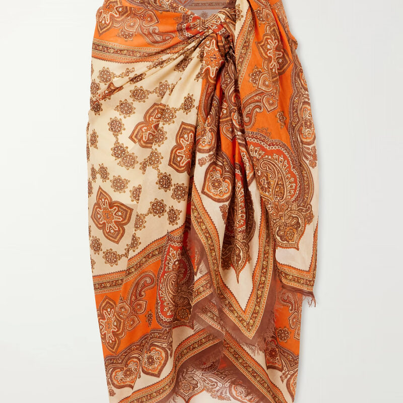 ZIMMERMANN | Frayed Printed Cotton Pareo