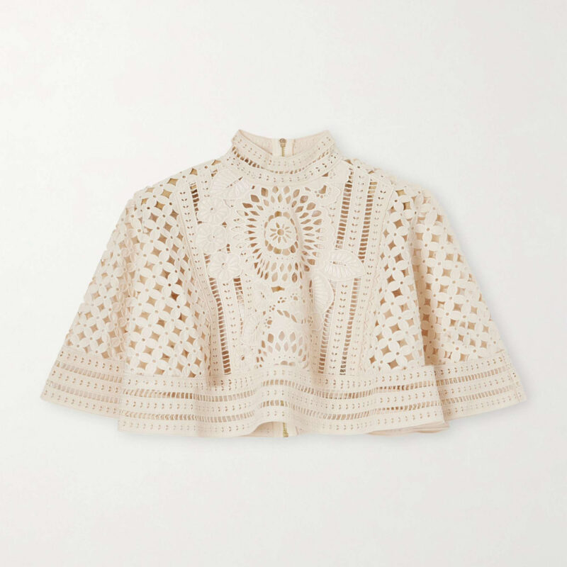 ZIMMERMANN - Indra Embroidered Cotton Cape NET-A-PORTER EU