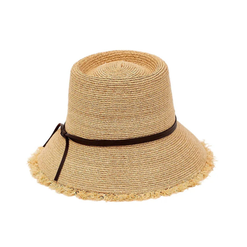 Zoe Lampshade in Natural/Chocolate Hat Attack