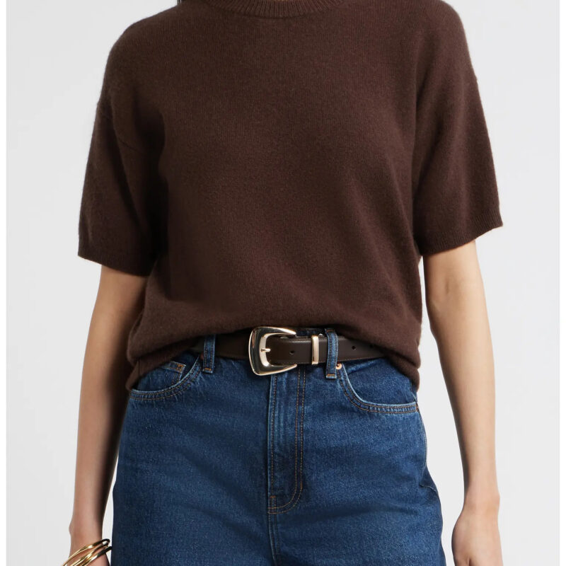 Short Sleeve Cashmere Sweater (Women) | Nordstrom