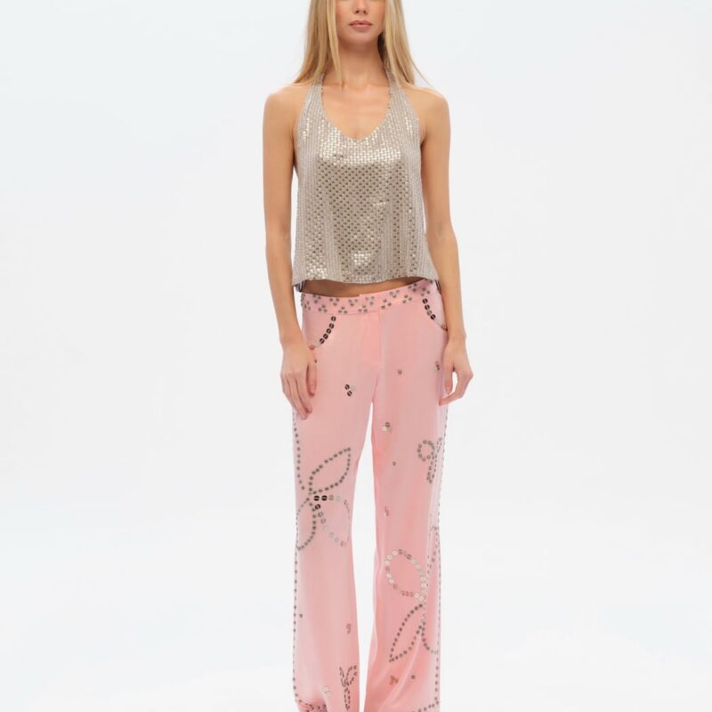 Siedrés BRITY - Low-rise straight-leg embellished pants — image 1 of 5