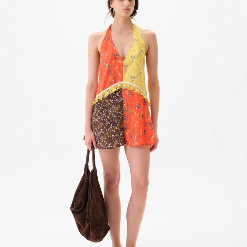 Siedrés SULIENS - Printed wide-leg playsuit with open back — image 1 of 6