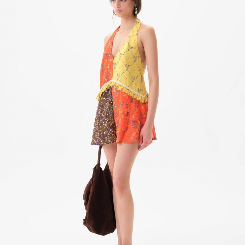 Siedrés SULIENS - Printed wide-leg playsuit with open back — image 2 of 6