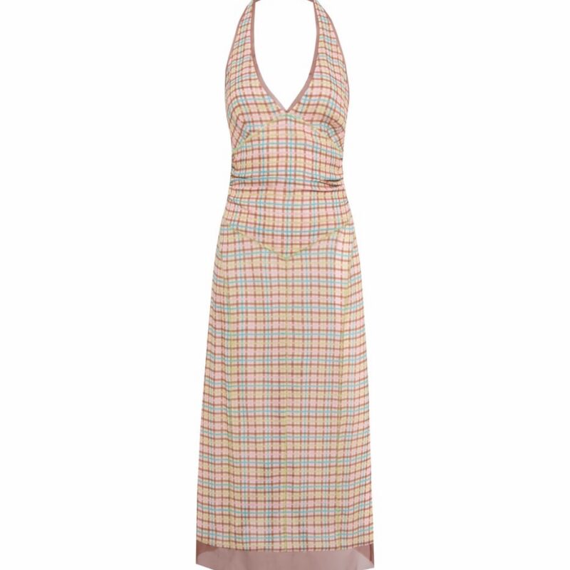Siedrés JOSETTE - Halter midi dress with side rouching — image 1 of 3