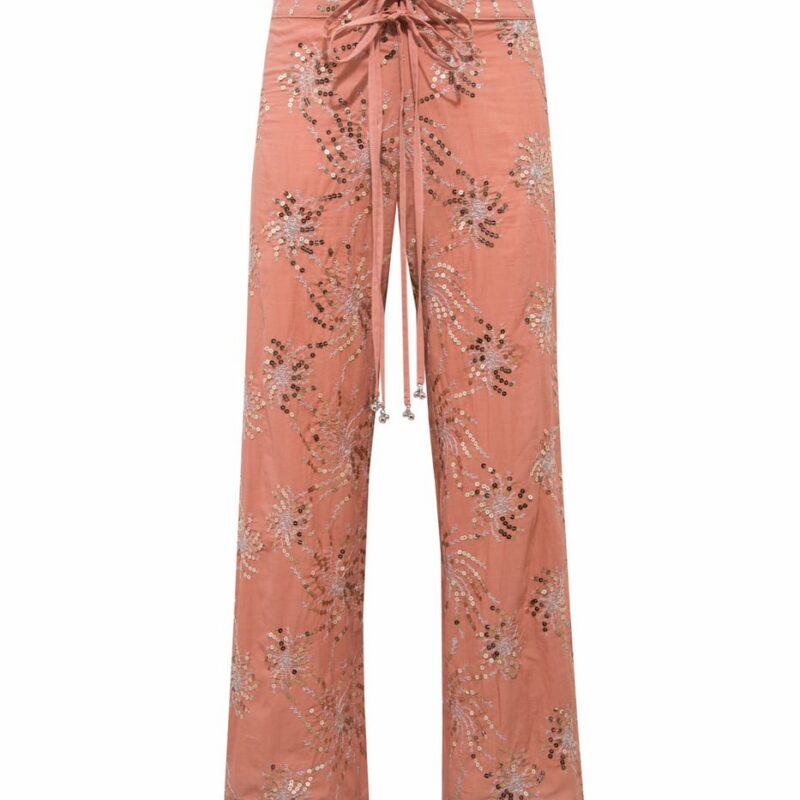 Siedrés SAVINA - Embroidered drawstring pants — image 1 of 3