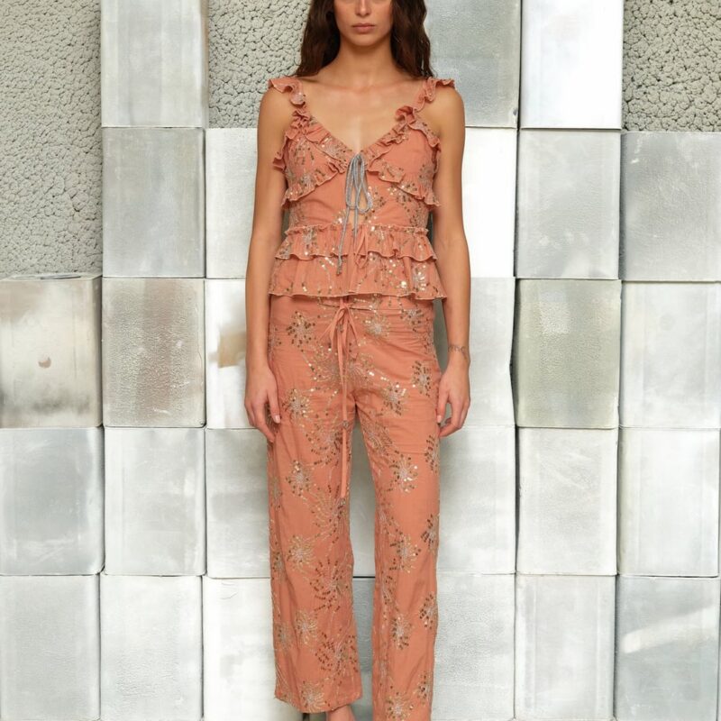 Siedrés SAVINA - Embroidered drawstring pants — image 2 of 3