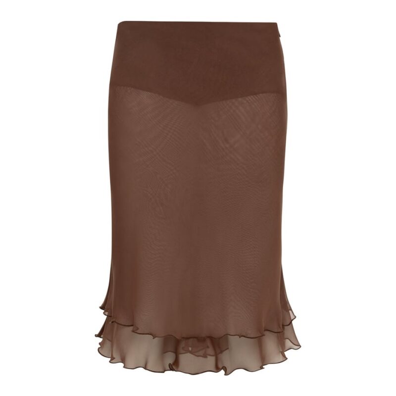Siedrés COLETTE - Sheer chiffon midi skirt with detachable mini short — image 1 of 4