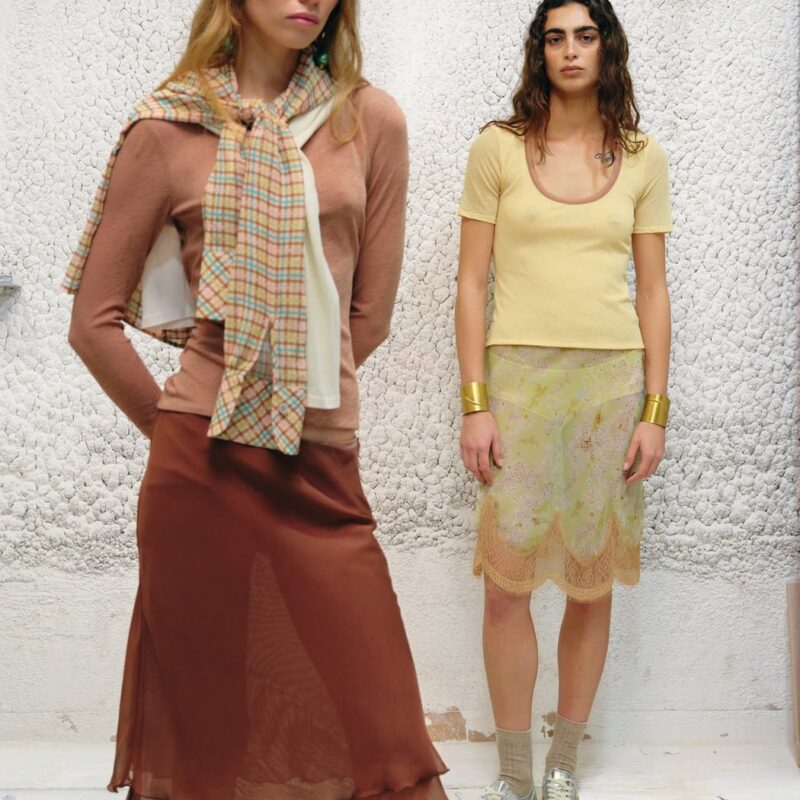 Siedrés COLETTE - Sheer chiffon midi skirt with detachable mini short — image 2 of 4