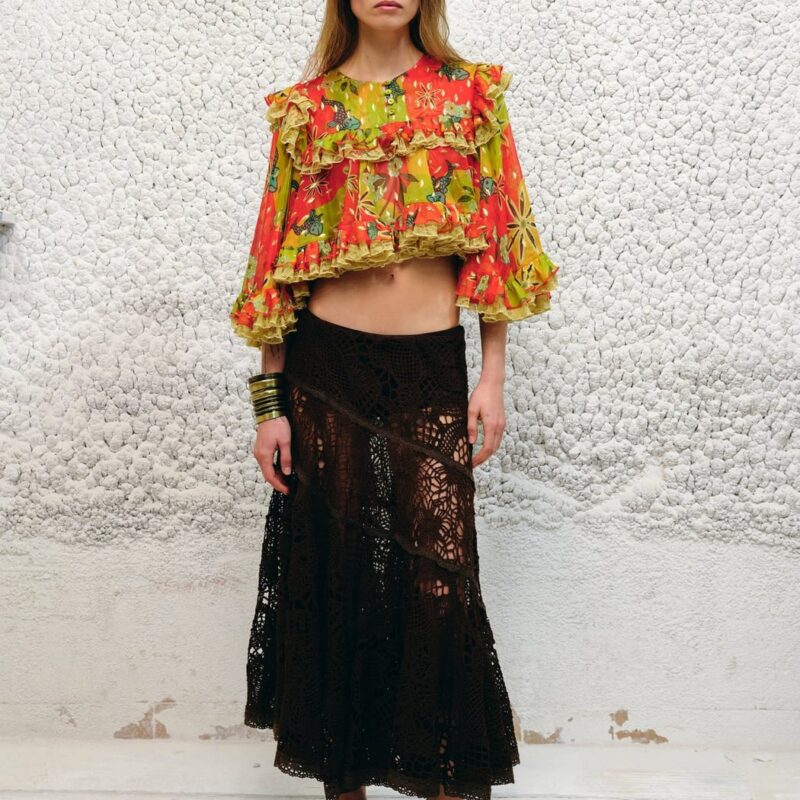 Siedrés YUKA - Crochet lace midi skirt — image 2 of 3