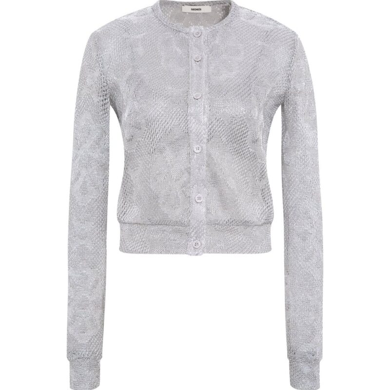 Siedrés POLI - Metallic knit cardigan with matching bralette — image 1 of 5