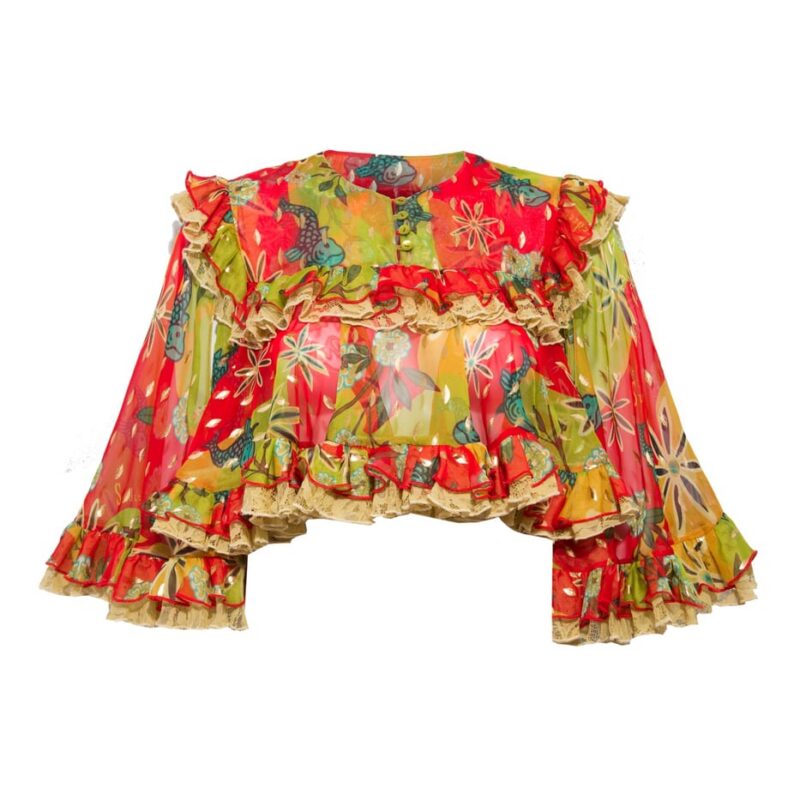 Siedrés ROSA - Printed ruffle blouse — image 1 of 4