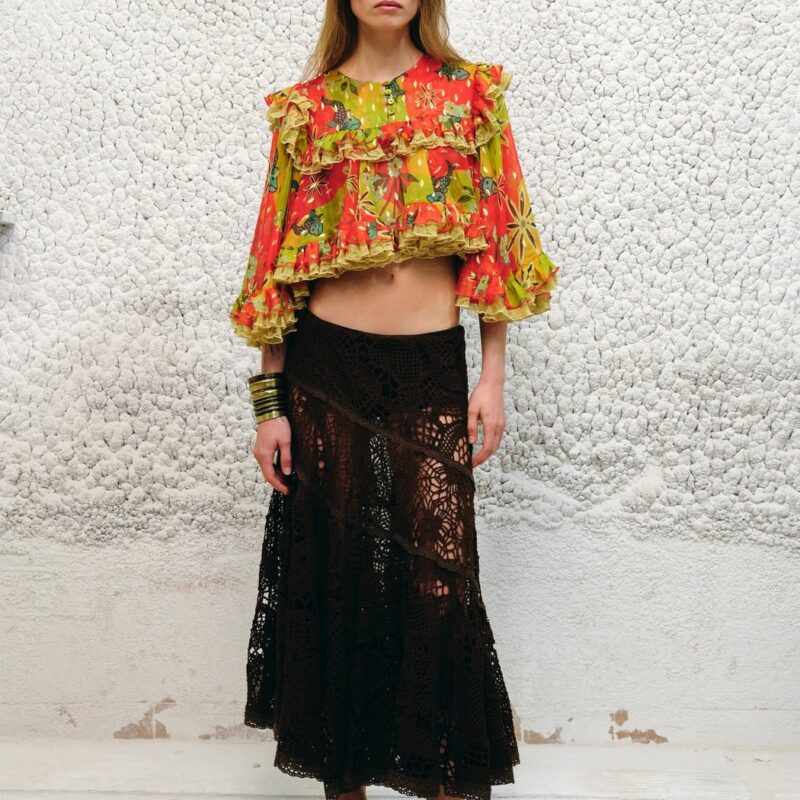 Siedrés ROSA - Printed ruffle blouse — image 2 of 4