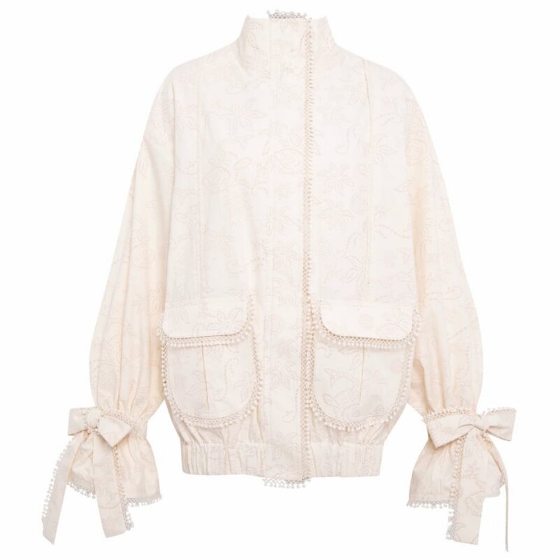 Siedrés POLCA - Textured jacket with bow detailed cuffs — image 1 of 4