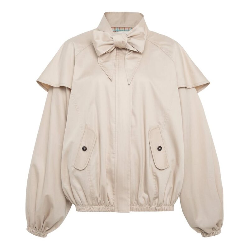 Siedrés DUNE - Cape-detailed jacket with tie-neck — image 1 of 7