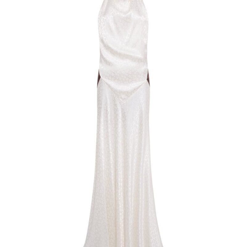 Siedrés JEANNE - Jacquard satin halterneck dress — image 1 of 3