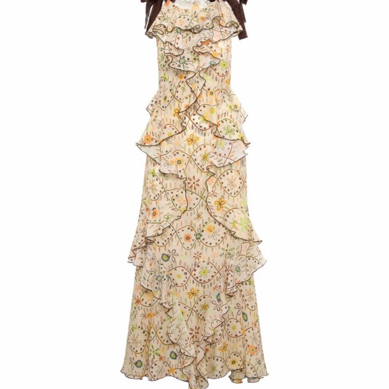 Siedrés EFFIE - Ruffled printed organza dress — image 1 of 4