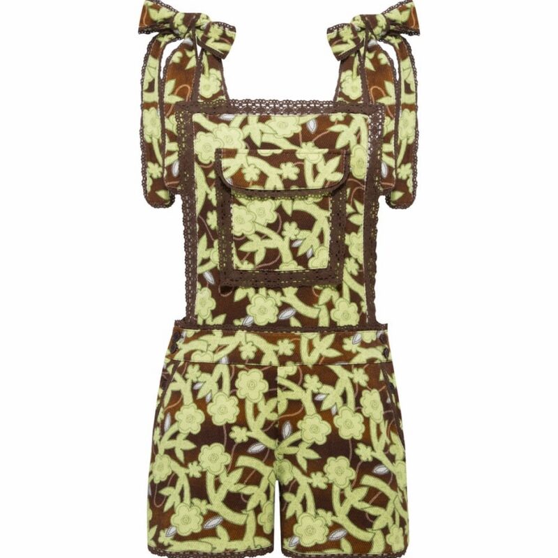 Siedrés BILLIE - Open-back floral gabardine jumpsuit — image 1 of 3