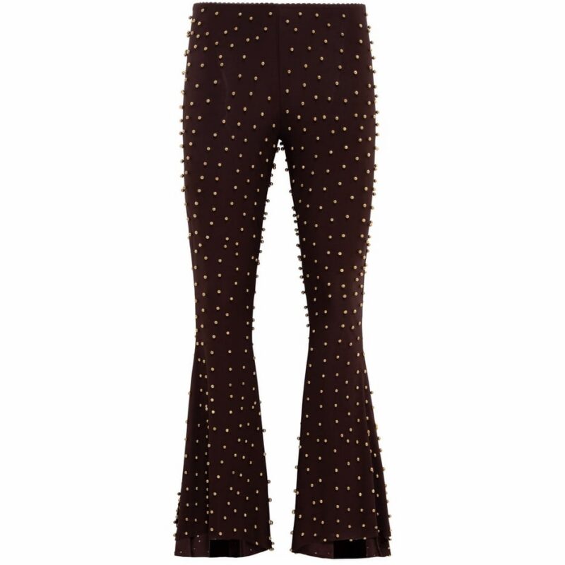 Siedrés JESLYNN - Low-rise studded jersey flare pants — image 1 of 3