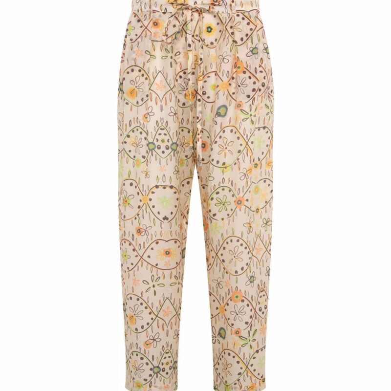 Siedrés TAYLOR - Printed semi-sheer organza trousers — image 1 of 3