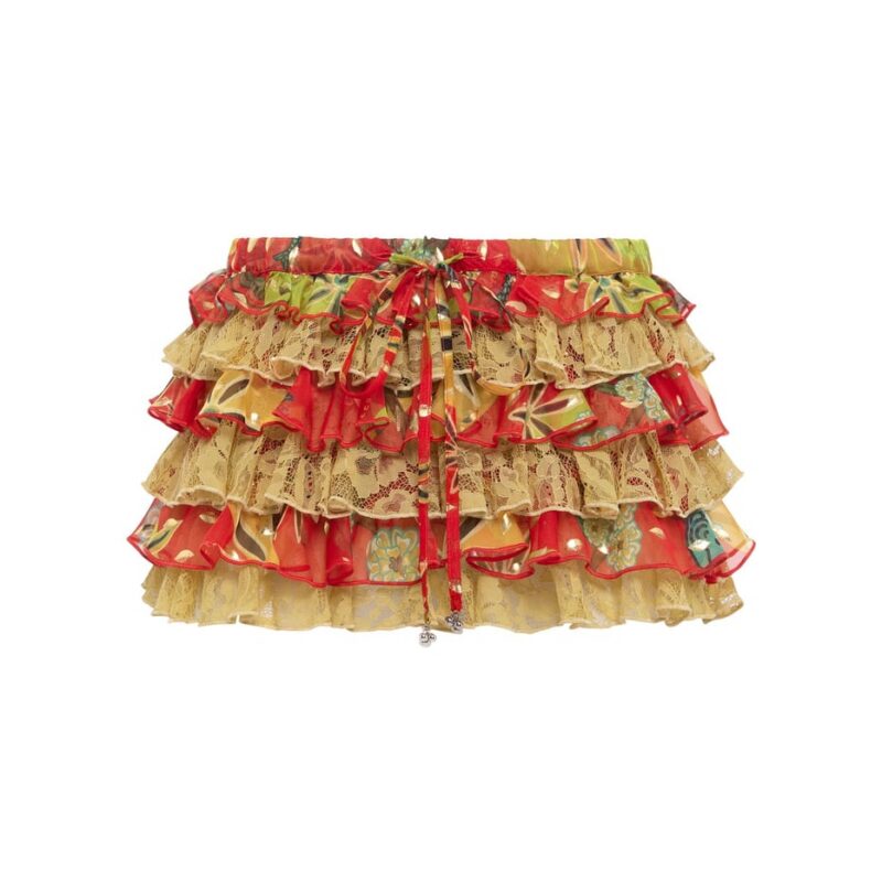 Siedrés RUBY - Printed ruffled mini skirt — image 1 of 3