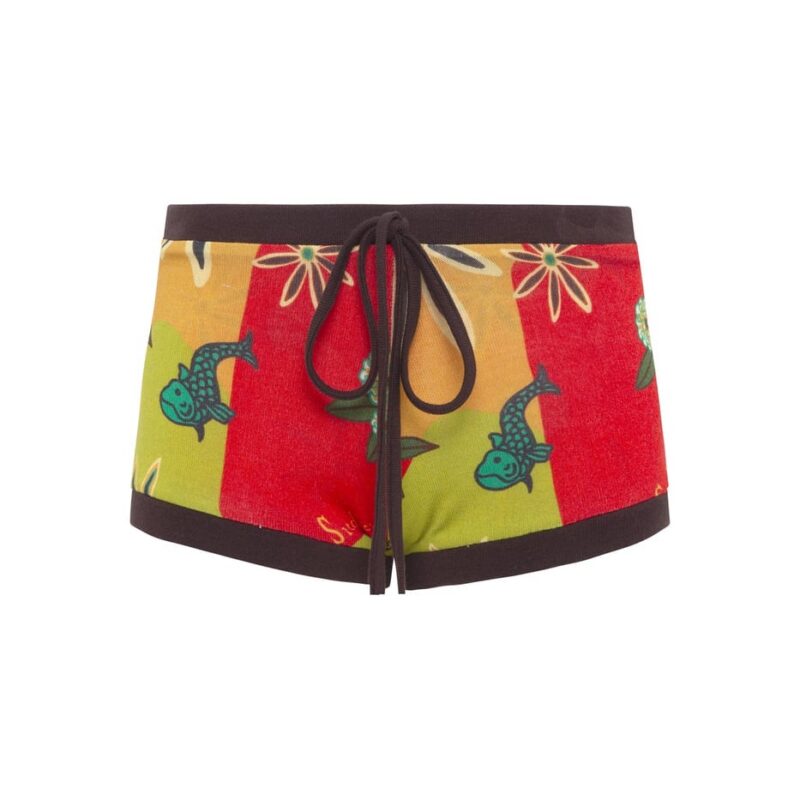 Siedrés AFRA - Mini form-fitting shorts with vibrant multicolor floral pattern — image 1 of 3