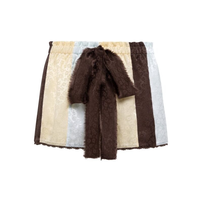 Siedrés SHOL - Bow detailed satin mini shorts — image 1 of 3