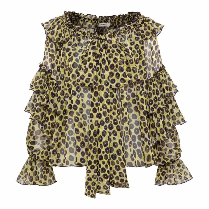 Siedrés AMAYA - Polka-dot ruffled off-shoulder top — image 1 of 5