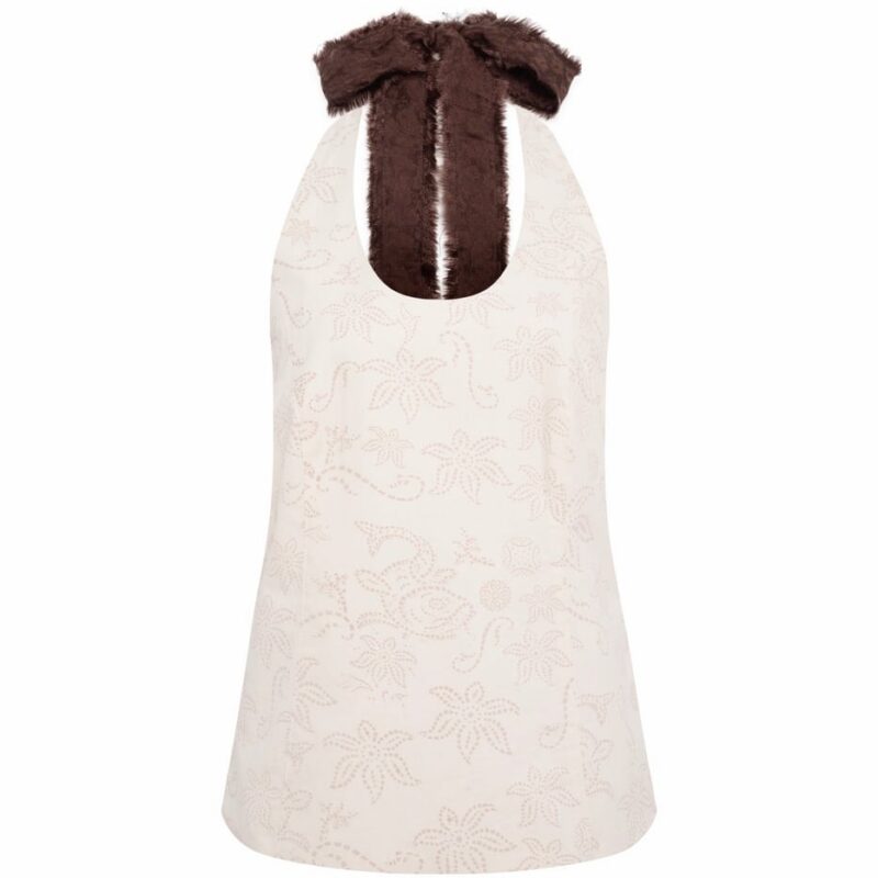 Siedrés MIEL - Open-back textured halter neck top — image 1 of 4