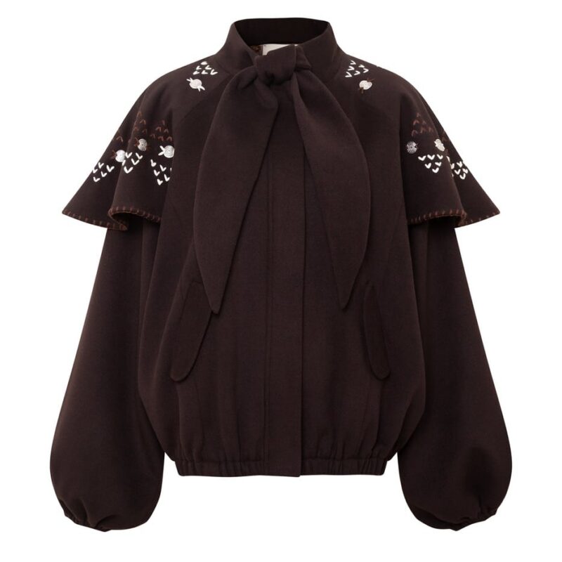 Siedrés DUNE - Cape overlay embroidered jacket — image 1 of 6
