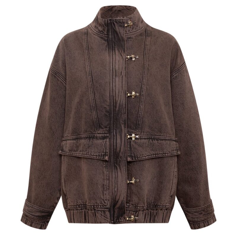 Siedrés POLCA - Denim jacket with metal hook closure — image 1 of 6