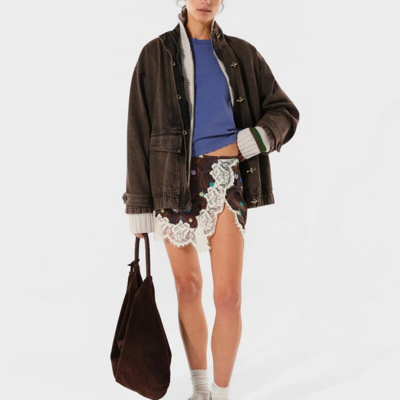 Siedrés POLCA - Denim jacket with metal hook closure — image 2 of 6