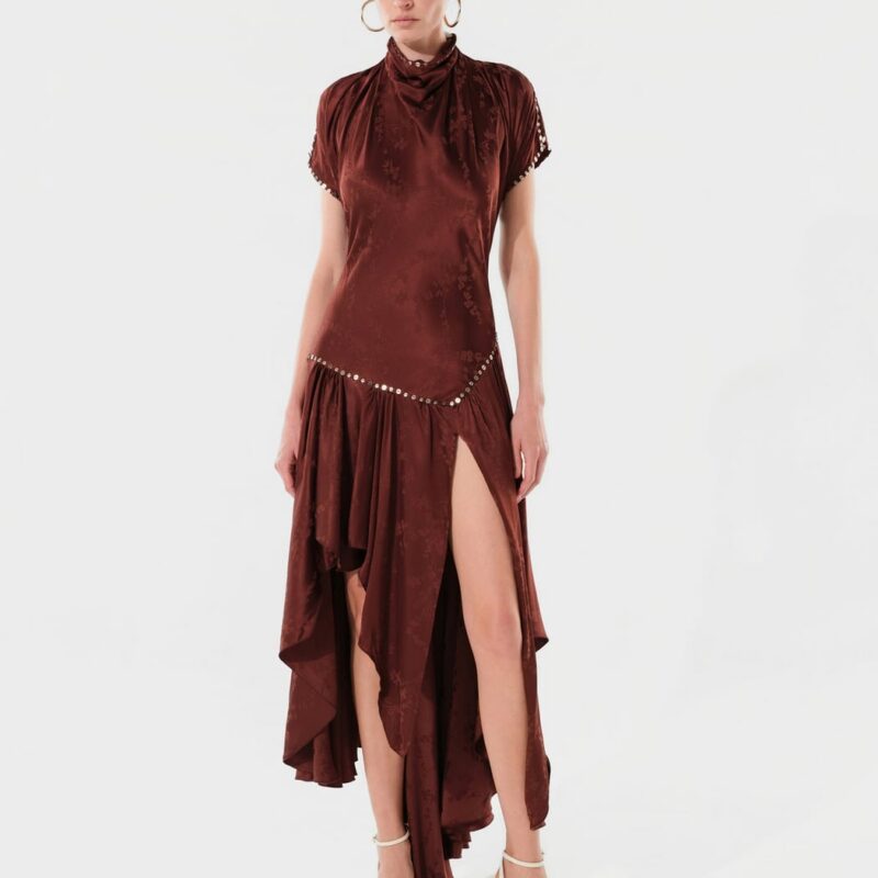 Siedrés MAREN - Open-back satin asymmetric dress — image 2 of 7