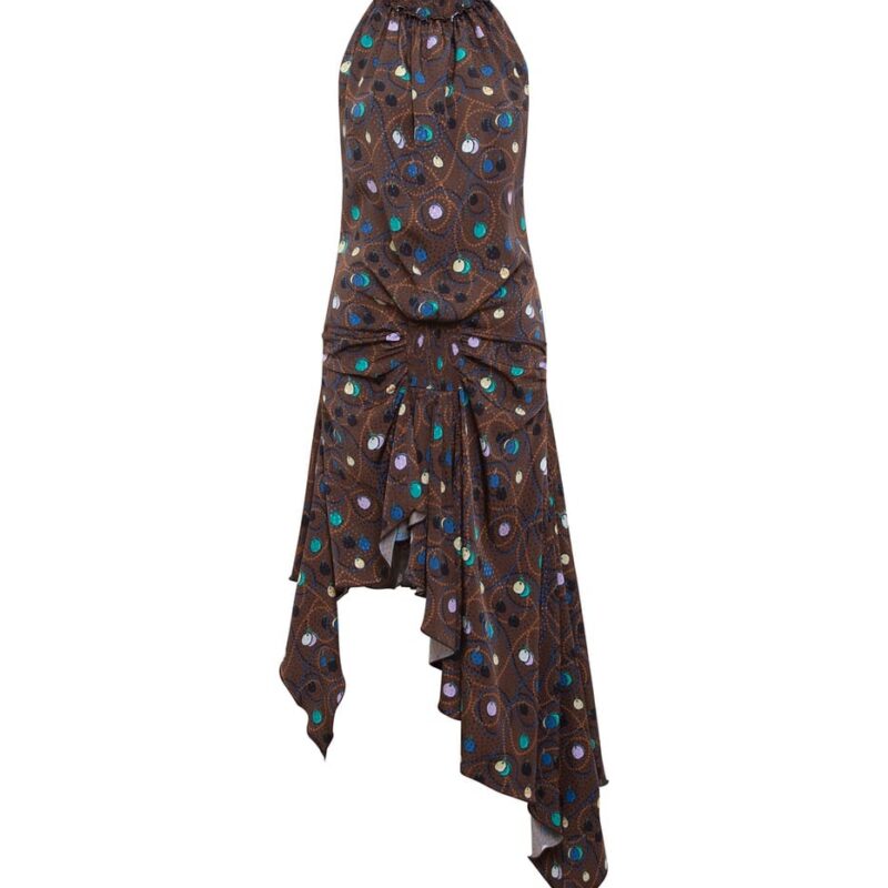 Siedrés TONI - Satin halter-neck printed mini dress — image 1 of 6