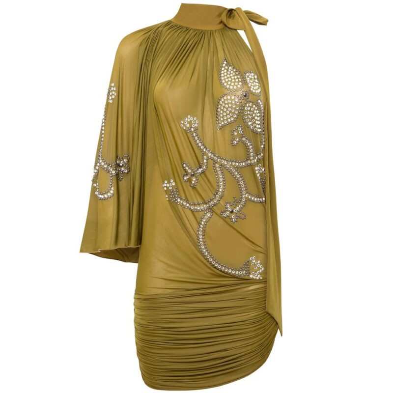 Siedrés LAREL - Draped crystal embellished mini dress — image 1 of 6