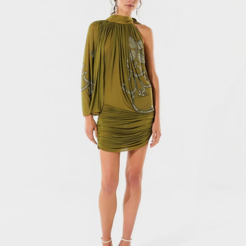 Siedrés LAREL - Draped crystal embellished mini dress — image 2 of 6