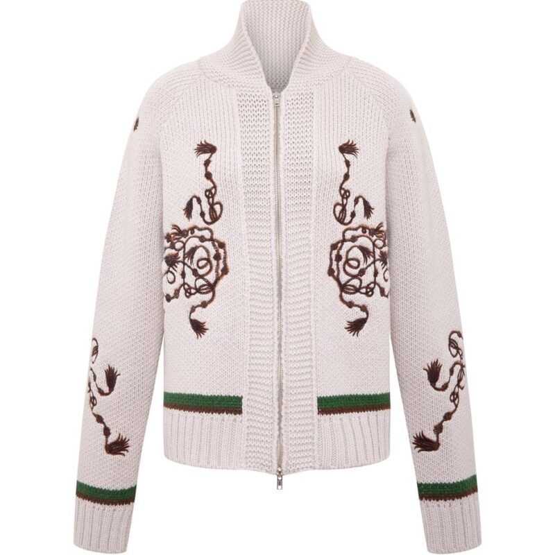 Siedrés NIASA - Zip-up embroidered knit cardigan — image 1 of 6