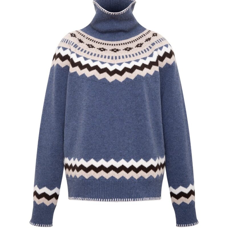 Siedrés CELESTE - Nordic patterned knit sweater — image 1 of 5