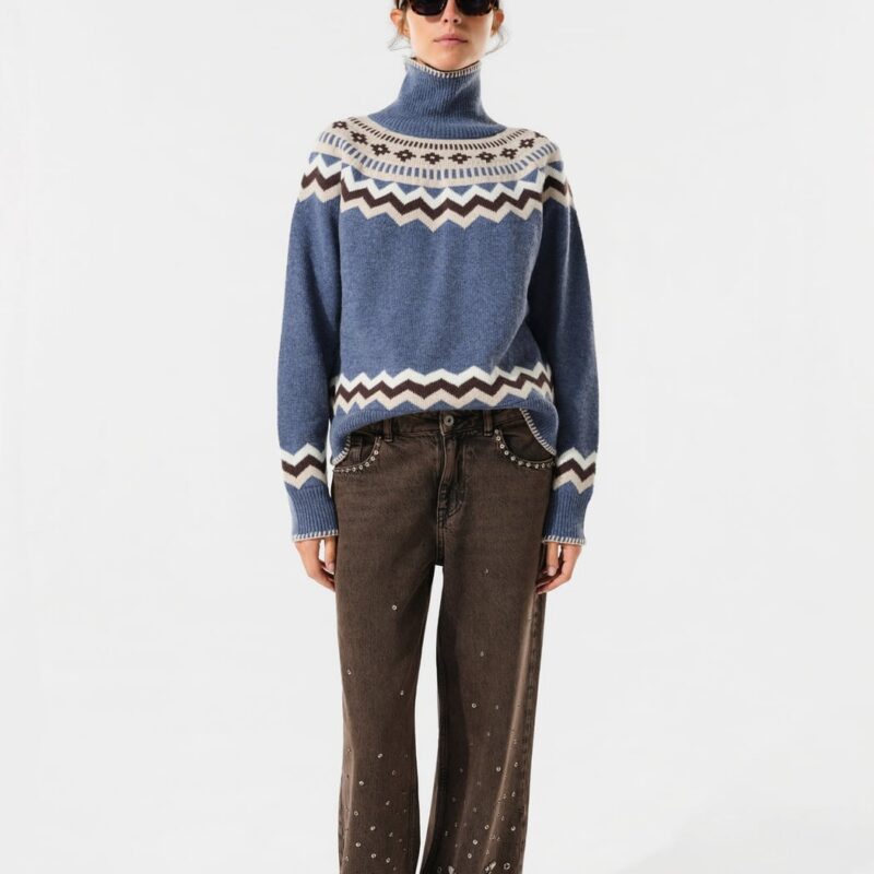 Siedrés CELESTE - Nordic patterned knit sweater — image 2 of 5