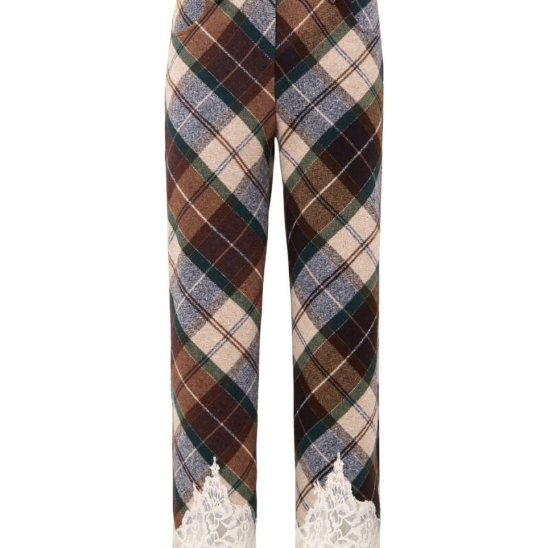 Siedrés VIVIENNE - Wool blend pants with lace-trimmed hem — image 1 of 7