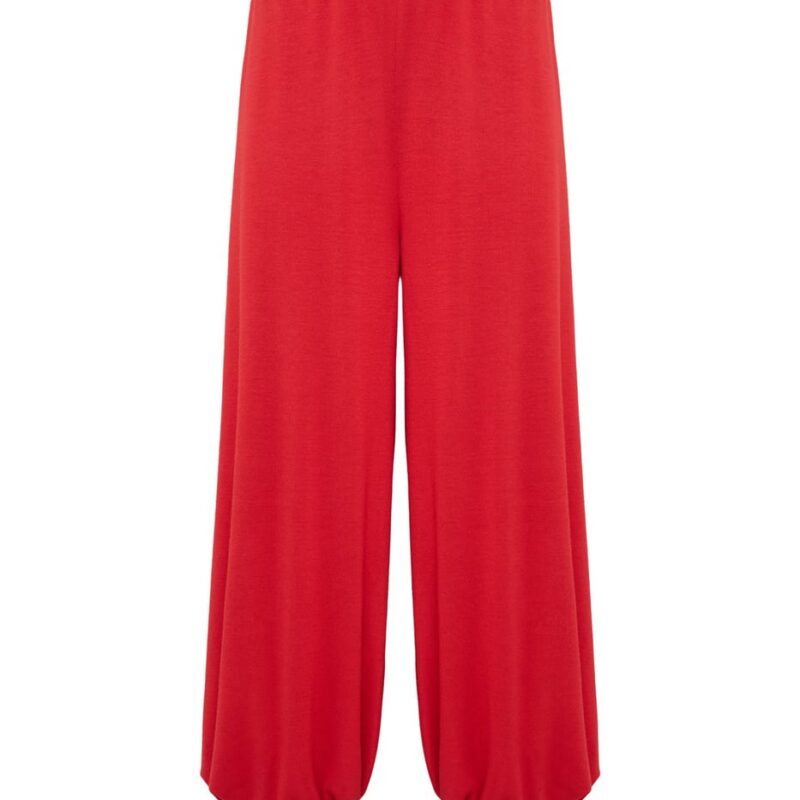 Siedrés DARINA - Lambswool blend knit tapered pants with rib hem — image 1 of 5
