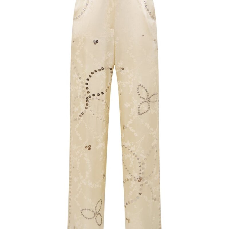 Siedrés BRITY - Satin pants with metal stud detailing — image 1 of 7
