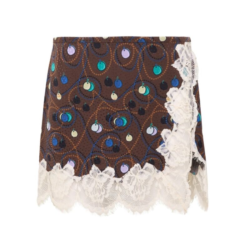 Siedrés NIERA - Lace-trimmed mini skirt — image 1 of 5