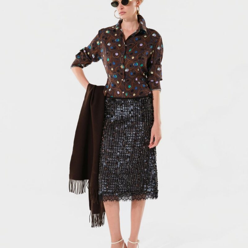 Siedrés HELENE - Sequin embellished midi skirt — image 2 of 6