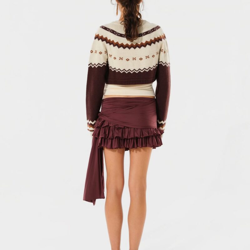 Siedrés SORA - Asymmetric draped jersey mini skirt — image 2 of 5