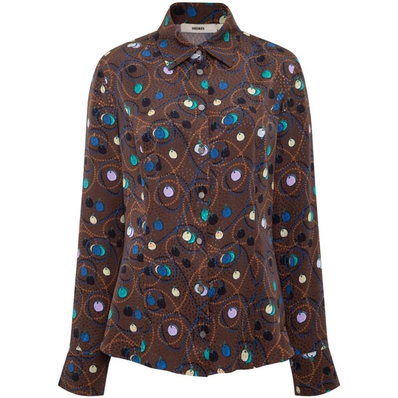 Siedrés SIMONE - Printed satin button-up blouse — image 1 of 4