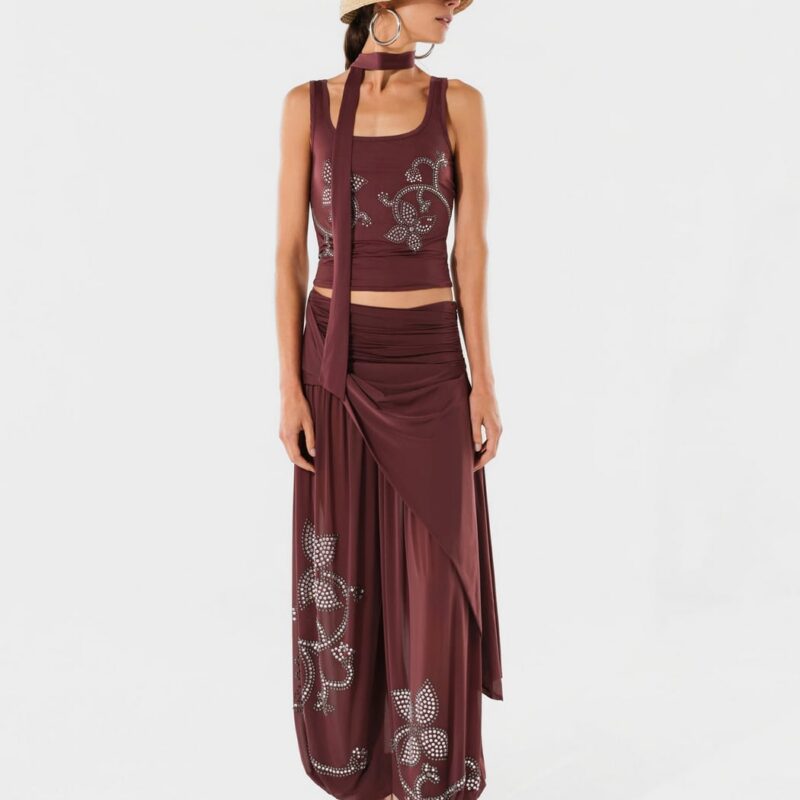 Siedrés NINA - Embellished top with scarf detail — image 2 of 6