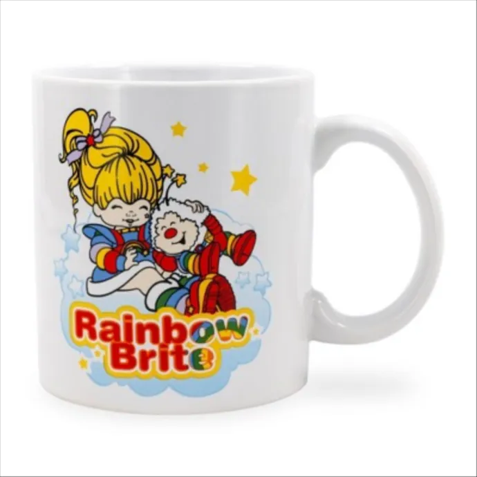 Silver Buffalo Rainbow Brite and Twink Cloud Logo 20-Ounce Ceramic Mug