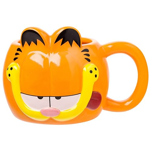 Silver Buffalo Garfield Orange Cat, 3D Sculpted Mug, 20oz