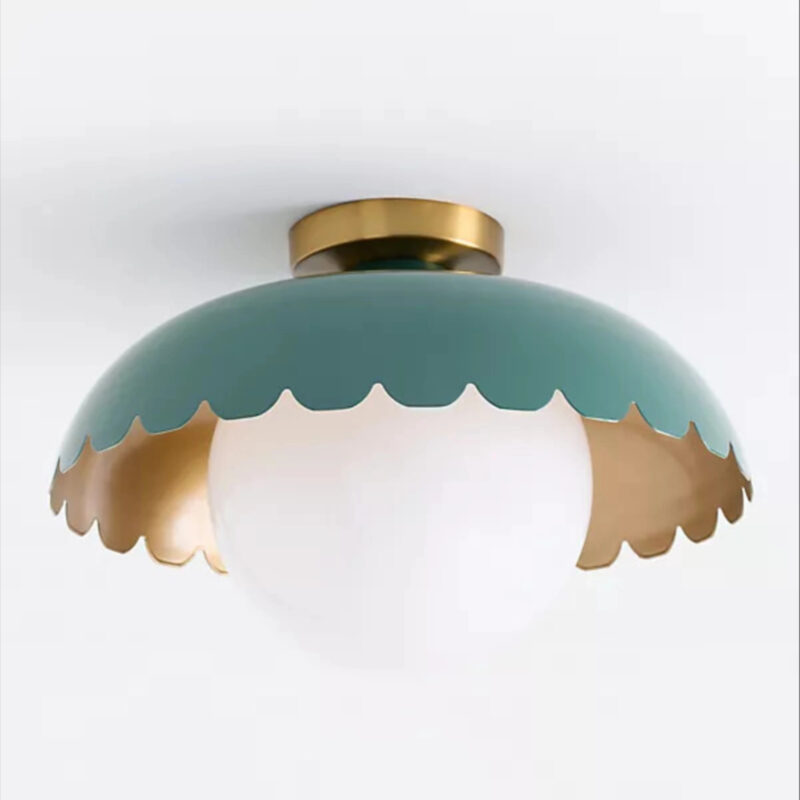 Simone Scalloped Globe Flush Mount